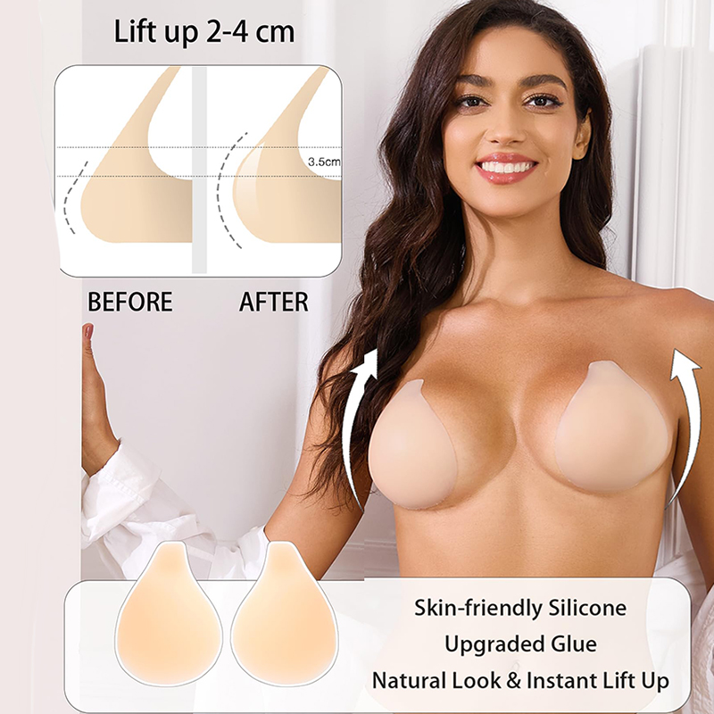 Backless Bra Sticky - 1/2 pares de sujetadores adhesivos para