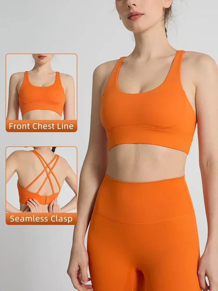 Sports Bra Racerback - Sujetador deportivo de Color liso para