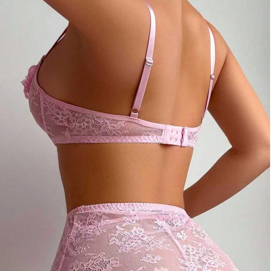 Lencería sexy transparente, co - Sheer Mesh Bra reseña y precio